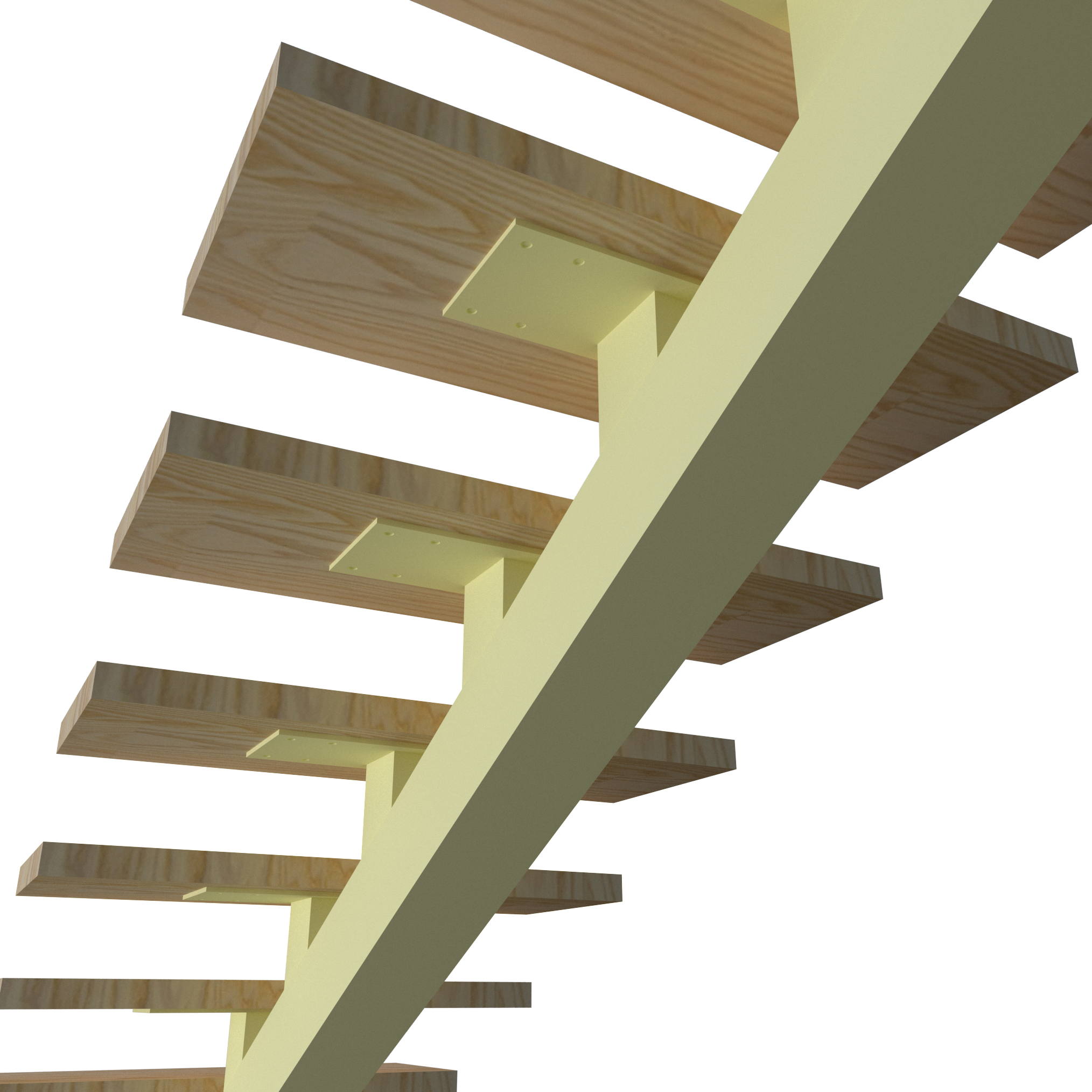 Лестница с деревянными ступенями из лиственницы, дуба, бука ясеня